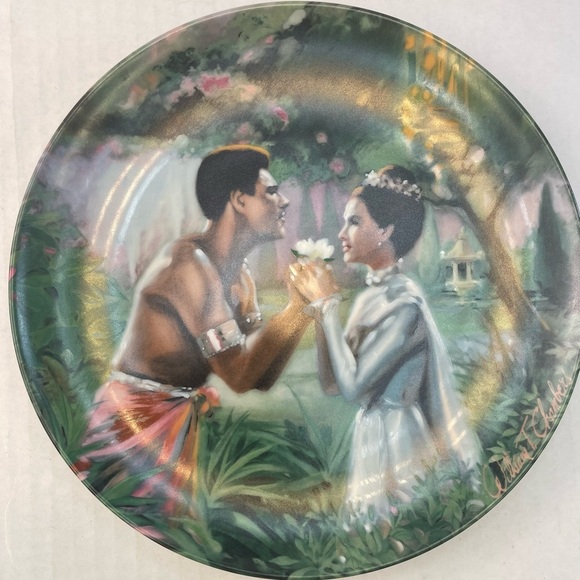 Vintage 1985 " We Kiss in a Shadow"  William Chambers plate Knowles - Picture 1 of 7